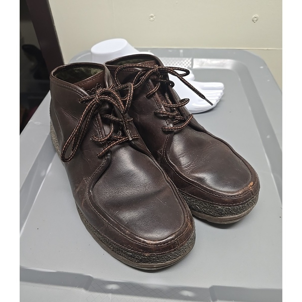 Roots MC031CM Brown Leather Lace Up Work‎ Casual Chukka Boots Men's Size 10M